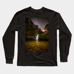 Sgwd Gwladus at night Long Sleeve T-Shirt